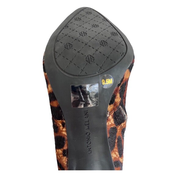 Antonio Melani Carlin LEATHER Side Zipper ANKLE Booties Cheetah Print SIZE 9.5M - Picture 10 of 10